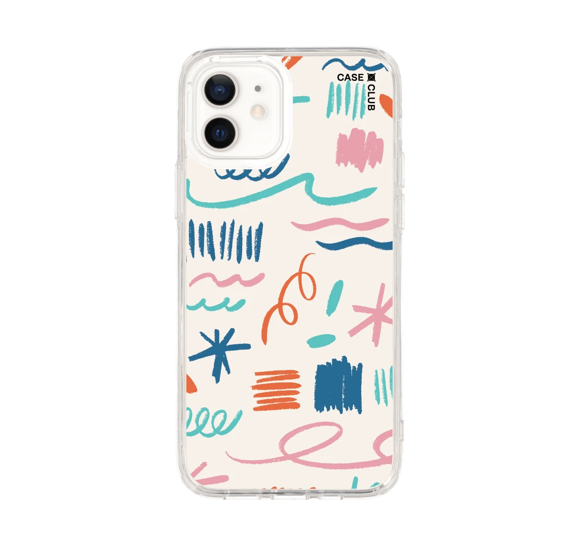 iphone 12/12 pro clear case cool shade brush